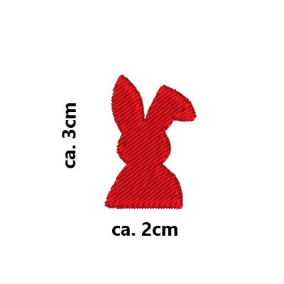 Stickmotiv Oster-Hase mit Wunschtext individuell personalisierte Bestickung