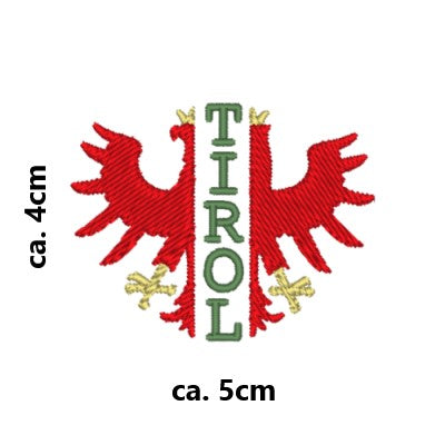 Stickmotiv Tiroler-Adler mit Wunschtext individuell personalisierte Bestickung