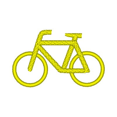 Stickmotiv Fahrrad mit Wunschtext individuell personalisierte Bestickung