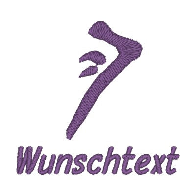 Stickmotiv Kainsmal mit Wunschtext individuell personalisierte Bestickung