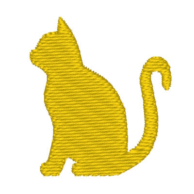 Stickmotiv Katze mit Wunschtext individuell personalisierte Bestickung