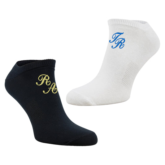 Sneaker-Socken mit Monogramm Initialen bestickt