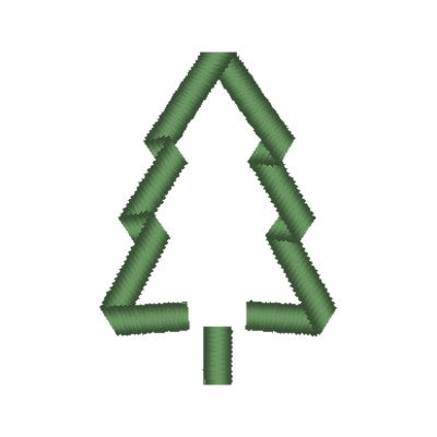 Stickmotiv Tannenbaum mit Wunschtext individuell personalisierte Bestickung