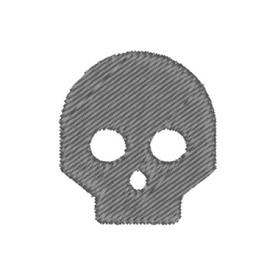 Stickmotiv Totenkopf mit Wunschtext individuell personalisierte Bestickung